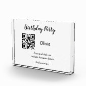 Bloc Photo Simple site de fête d'anniversaire code-barres QR  (Droite)