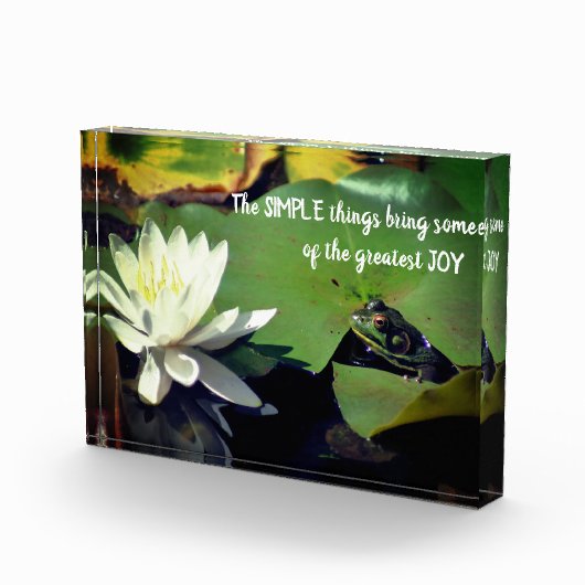 Bloc Photo Simple Thèmes Frog Citation Inspirationnelle (Droite)