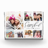Bloc Photo Sisterhood Script BFFs Heart 7 Photo Grid Collage (Devant)
