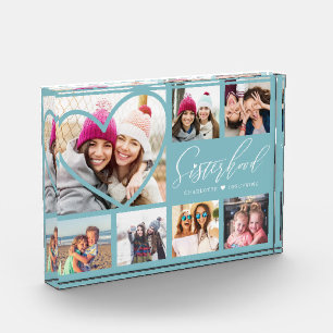 Bloc Photo Sisterhood Script BFFs Heart 7 Photo Grid Collage