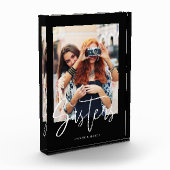 Bloc Photo Sisters Brush Script Moderne Disposition Photo Noi (Gauche)