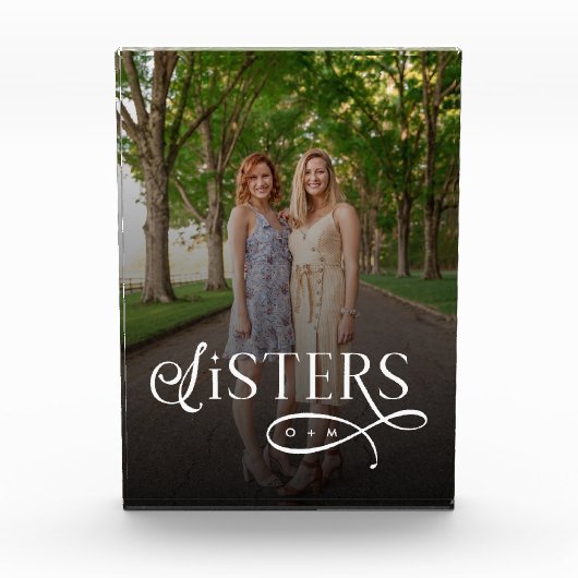 Bloc Photo Sisters Photo Personalized Monogram (Devant)
