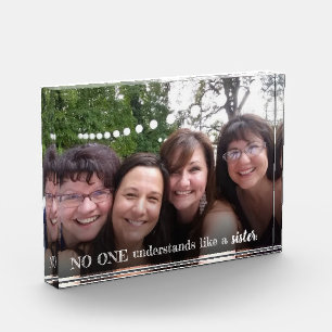 Bloc Photo Sisters Photo Script Cadeau pour Soeurs