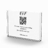 Bloc Photo Site web de mariage rsvp q r code ajouter nom text (Droite)