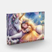 Bloc Photo Sleeping Girl Unicorn Dreamscape (Gauche)