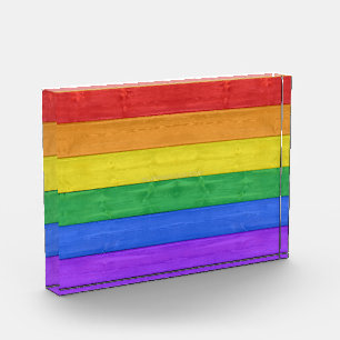 Bloc Photo SlipperyJoe's classique arc-en-ciel tactile fait m