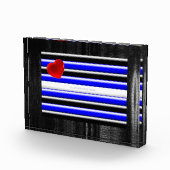 Bloc Photo SlipperyJoe's Gay Leather Pride drapeau royal noir (Droite)