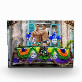 Bloc Photo SlipperyJoe's Mardi Gras masques perles décoration (Devant)