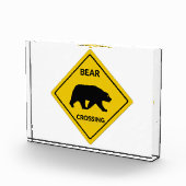 Bloc Photo SlipperySignal de passage de l'ours de Joe silhoue (Droite)