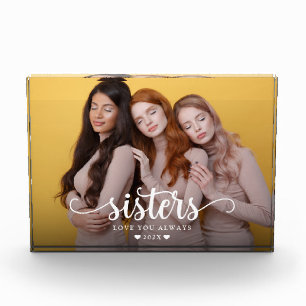 Bloc Photo Soeurs Script Coeur moderne