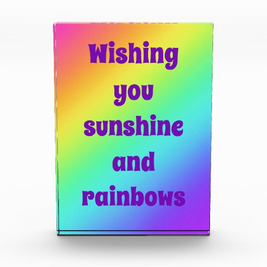 Bloc Photo Souhaitez-vous soleil arc-en-ciel (Devant)