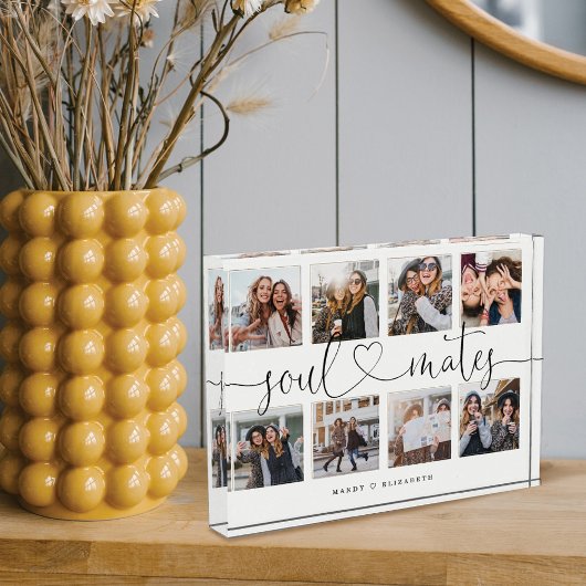 Bloc Photo Soulmates Script Cadeau Pour Les Amis Photo Collag