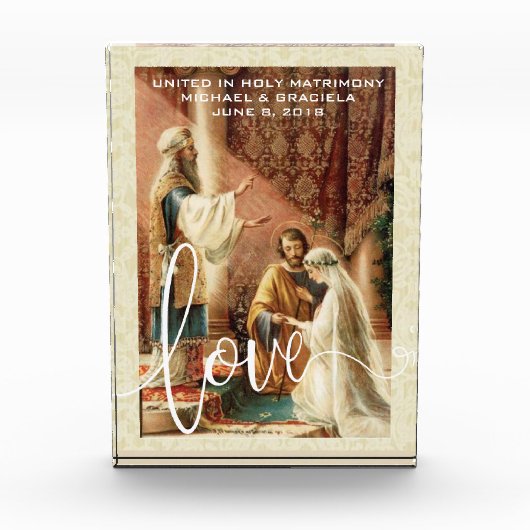 BLOC PHOTO SOUVENIR RELIGIEUX DE MARY JOSEPH DE MARIAGE (Devant)