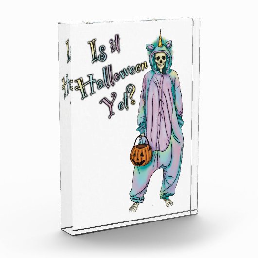 Bloc Photo Squelette d'Halloween mignonne (Gauche)