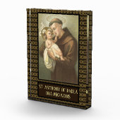 Bloc Photo St Anthony de Padoue avec le latin de Jésus de (Droite)