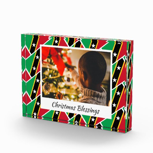 Bloc Photo ST KITTS NEVIS FLAG Keepsaké de Noël (Droite)