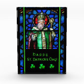 Bloc Photo St. Patrick Shamrocks en verre satiné (Devant)