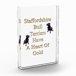 Bloc Photo Staffordshire Taureaux Ont Un Coeur D'Or,