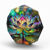 Bloc Photo Stained Glass Vibrant Lotus Flower (Droite)