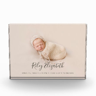 Bloc Photo Statistiques de naissance de bébé moderne simple e