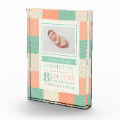 Bloc Photo Statistiques de naissance Photo Bébé Verre Bloc ph (Droite)