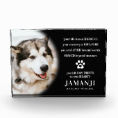 Bloc Photo Style moderne Hommage animal de compagnie souvenir (Devant)