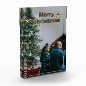 Bloc Photo Style verdoyant Arbre de Noël Famille Photo (Gauche)