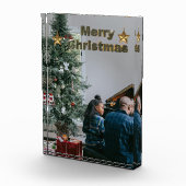 Bloc Photo Style verdoyant Arbre de Noël Famille Photo (Droite)