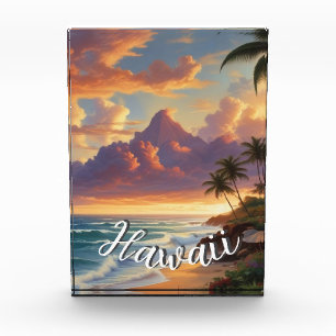 Bloc Photo Style vintage Hawaiian Travel Honolulu Mid-Pacific