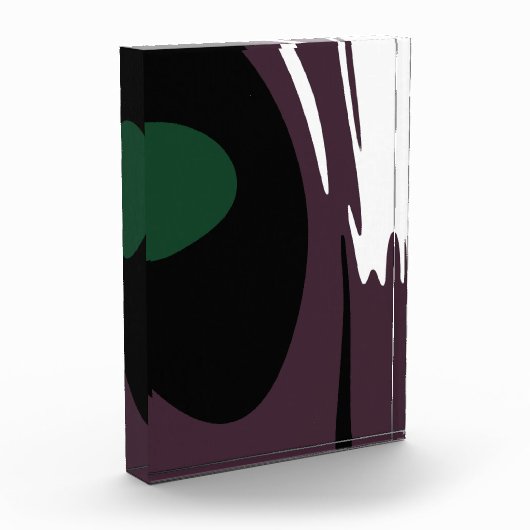 Bloc Photo Submersion : Noir Abstrait, Blanc, Violet & Vert (Gauche)