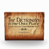 Bloc Photo Success Comes Before Work Photo Block (Devant)