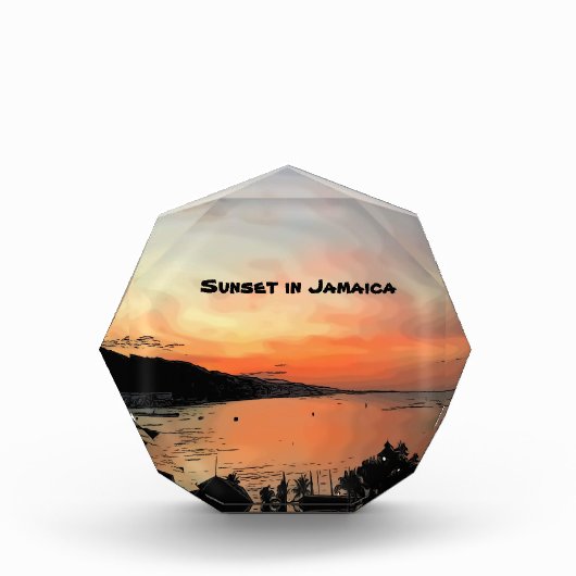 Bloc Photo Sunset en Jamaïque (Devant)