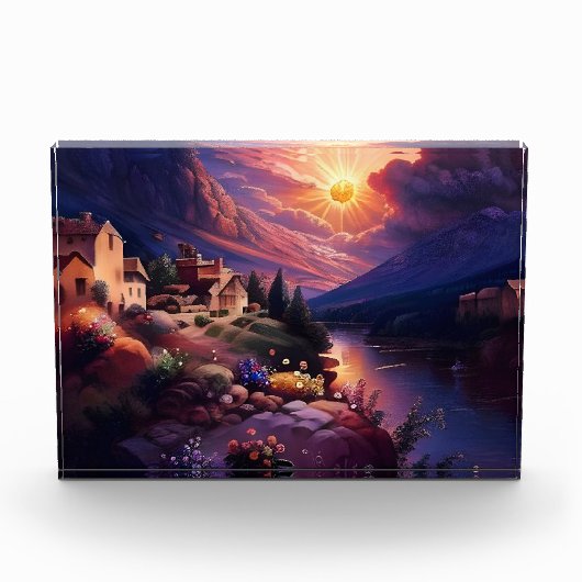 Bloc Photo Sunset Hillside One (Devant)