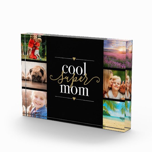 Bloc Photo Super Maman cool Noir Et Or 6 (Droite)