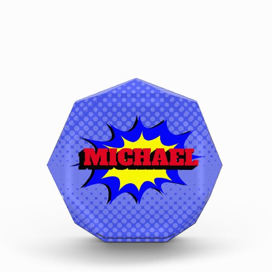 Bloc Photo Superhero Kids Comic Book Nom personnalisé (Devant)