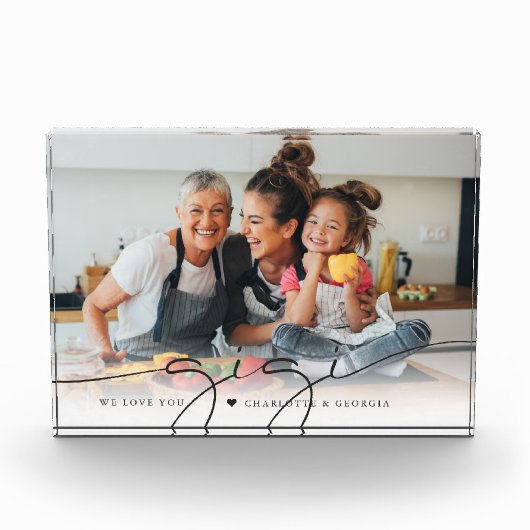 Bloc Photo Superposition de script Gigi | Nous vous aimons (Devant)