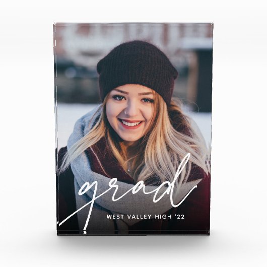 Bloc Photo Superposition de script Grad | Graduation (Devant)