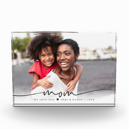 Bloc Photo Superposition de script maman | Nous vous aimons (Devant)