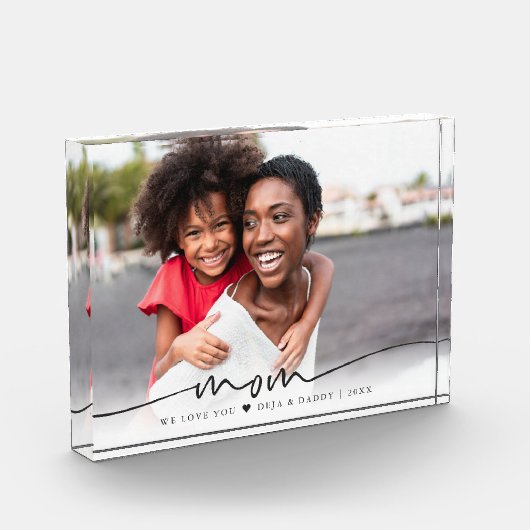 Bloc Photo Superposition de script maman | Nous vous aimons (Gauche)