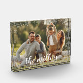 Bloc Photo Superposition du script de nom de famille (Gauche)