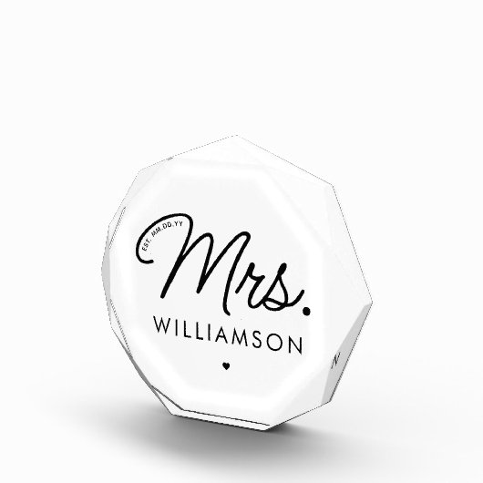 Bloc Photo Sur Mesure, Mme Est. Script élégant moderne nouvel (Droite)