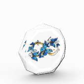 Bloc Photo Symbol Infinity of Blue Morpho Butterflies (Gauche)