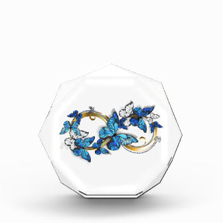 Bloc Photo Symbol Infinity of Blue Morpho Butterflies