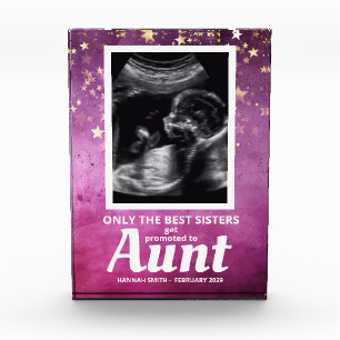 Bloc Photo Tante Grossesse Faire-part bébé fille Ultrasound