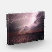 Bloc Photo Tempête de foudre Océan (Gauche)