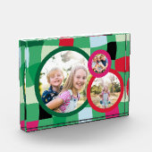 Bloc Photo Tendance Retro Plaid Round 3 (Gauche)