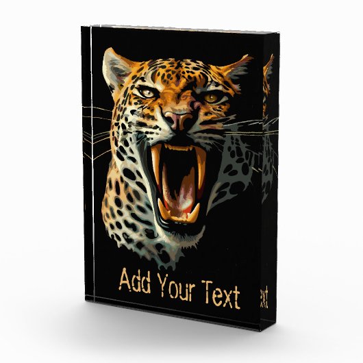 Bloc Photo Tête d'attaque du léopard (Droite)