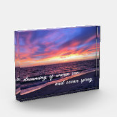 Bloc Photo Texte Motivationnel du bonheur de la plage de Suns (Gauche)