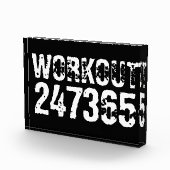 Bloc Photo Texte usé et rayé Workout 247365 blanc (Droite)