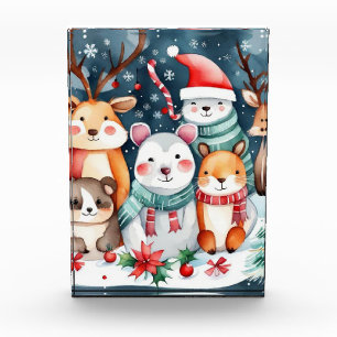 Bloc Photo Thème de Noël Animaux mignons